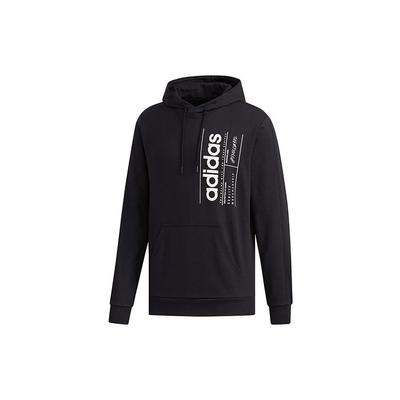 adidas Sporty Alphabet Print Hoodie Men Tops Black FM6016