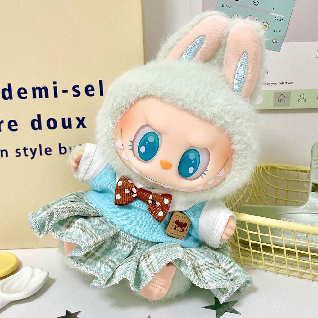 17cm Labubu Doll Clothing Set for 3.0 and First/Second Generation Sitting Party Blind Box Skirt