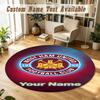 Round Rug Custom NameWest Ham United FC Pattern Non Slip Carpet Home Floor Decor