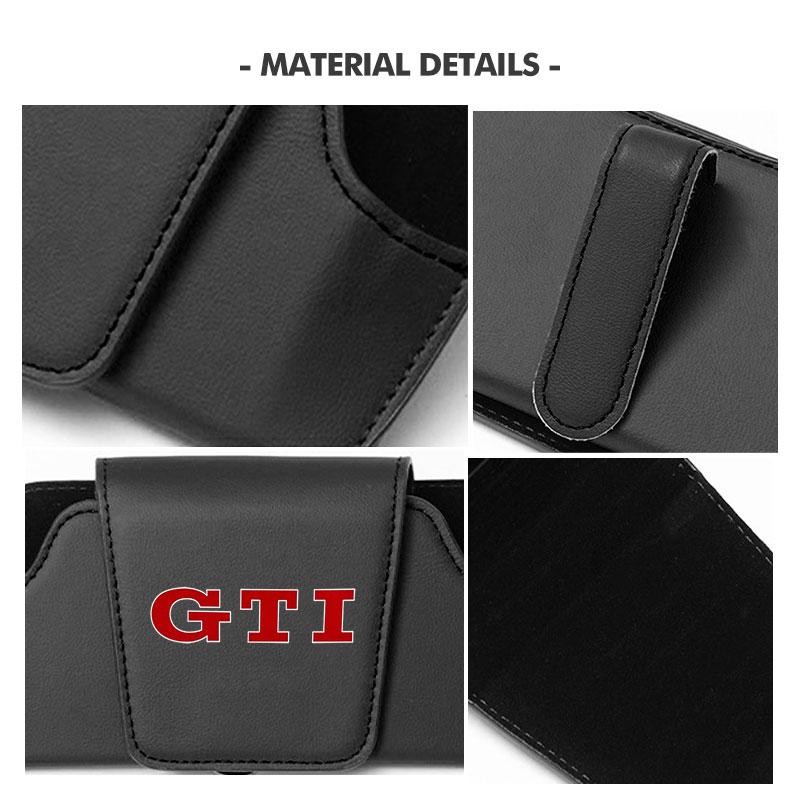 For Volkswagen VW Car Sun Visor Eyeglass Storage Box Glasses Protective Case WW38 Golf 4 5 6 7 GTI Tiguan Passat B5 B6 B7 CC Jetta