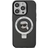 Karl Lagerfeld Klhmp15Lhmrskhk Iphone 15 Pro 6.1 Czarny/Black Hardcase Ring Stand Karl Head Magsafe