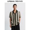 UR Men's Short-Sleeve Color-Block Jacquard Knit Cardigan