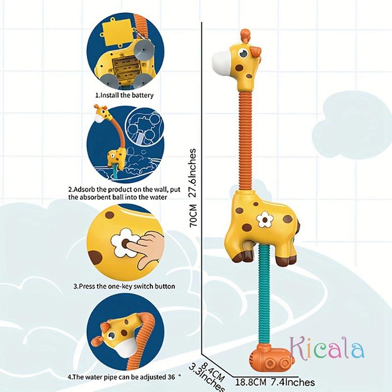 Bath Toys For Toddlers Giraffe Shower Water Pump Cute Sprinkler Bathtub Toy For Boys Girls Kids Gifts