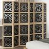 VidaXL Room Divider 6 Panels, Room Separator, Privacy Screen, Living Room Bedroom Screen, Brown Black 358810