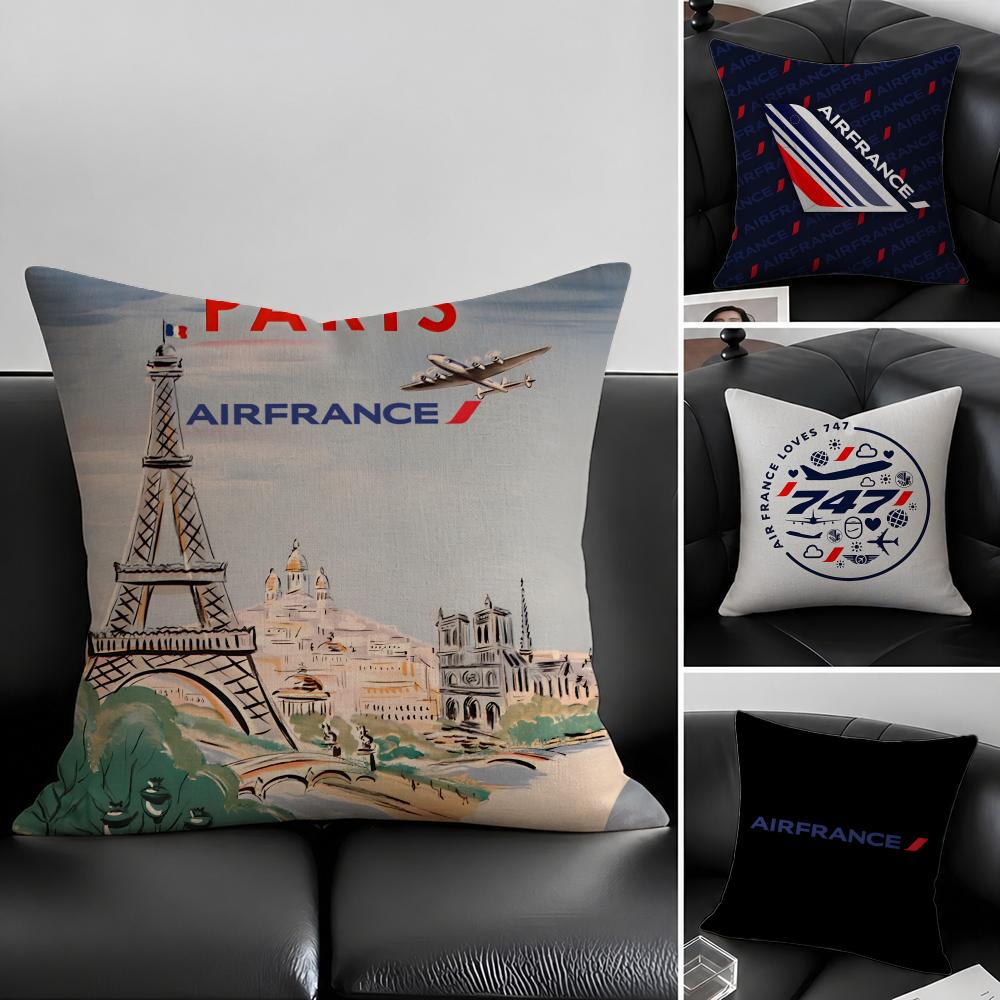 Brand Air France Cushion Cover Natural Linen Pillowcase Set AllinOne Decor for Sofa Bedroom Chair
