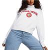 Puma Solid Color Print Letter Logo Hoodie Long Sleeve Sweatshirt Women Tops White 539271-02