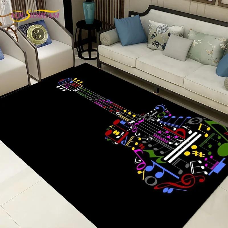 Tapete criativo 3d de água e fogo para guitarra, tapetes para decoração de sala de estar, quarto, cozinha, banheiro, tapetes antiderrapantes