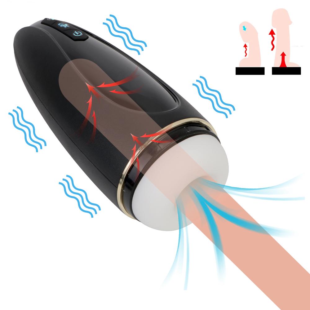 Male Masturbation Cup Sucking Oral Sex Sex Toys for Men Adult Products Automatic Telescopic Airplane Cup Glans Stimulator Real Vagina