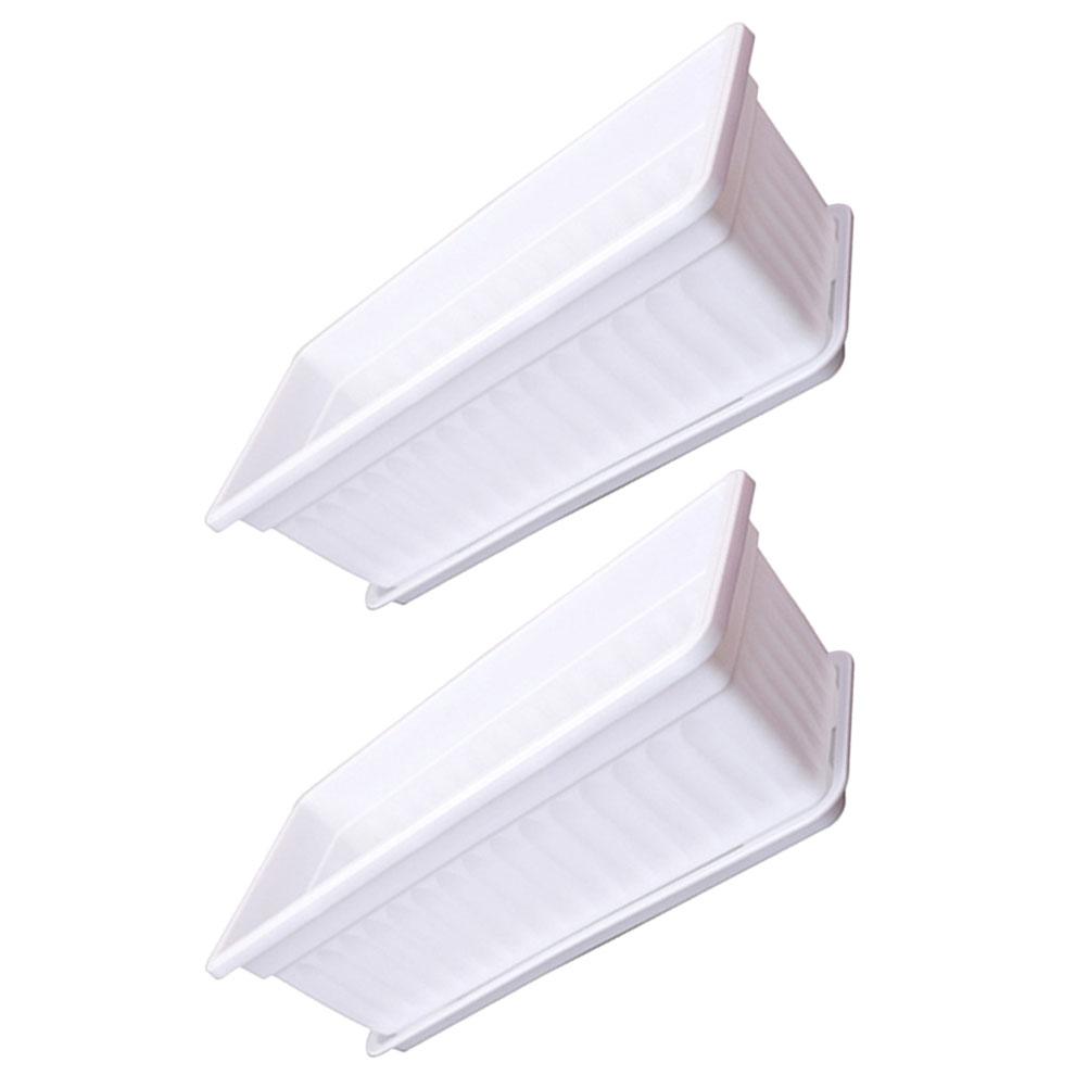 

2 шт. Прямоугольные цветочные горшки, комнатные кашпо для растений, декор для перил, уличные пластиковые оконные ящики, садовые горшки, прямоугольные белый