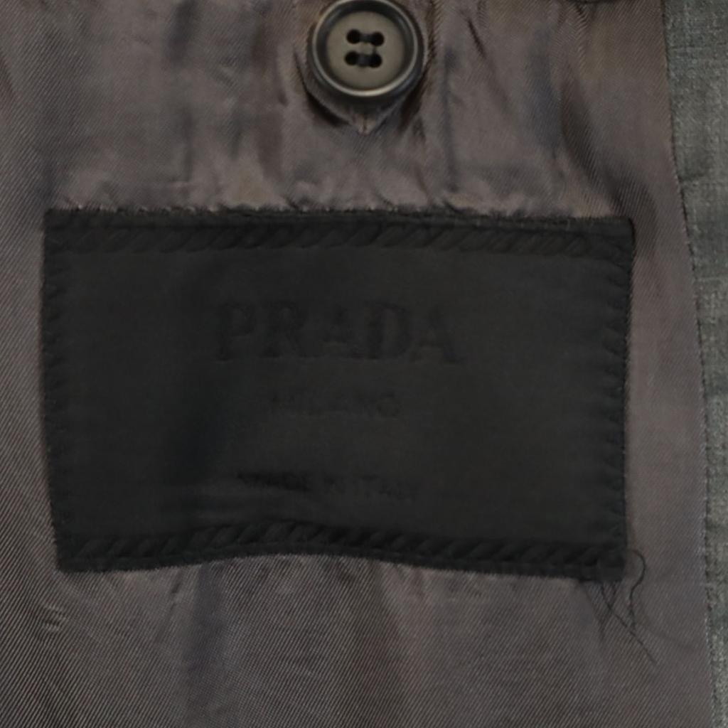 Prada Made In Italy Wool Tailored Jacket 48 Gray Men's Used