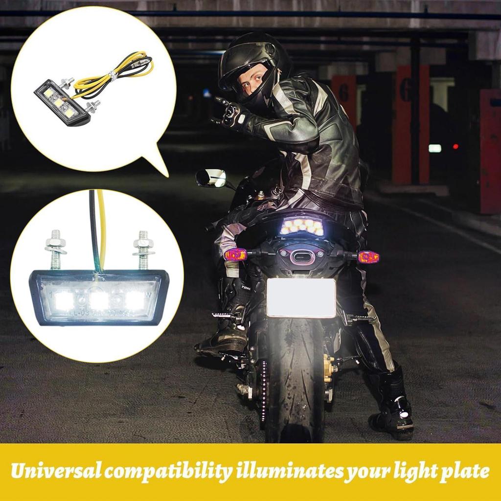 Motorcycle Tail Light Motorcycle License Plate Driving Light Quick-Release Vibration-Resistant Rear Lamp Waterproof Brake