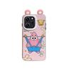 KEYSION Cute Ear Cartoon Case for Redmi 12 4G with Lanyard Soft Silicone+PC Shockproof Phone Back Cover for Xiaomi Redmi 12 5G