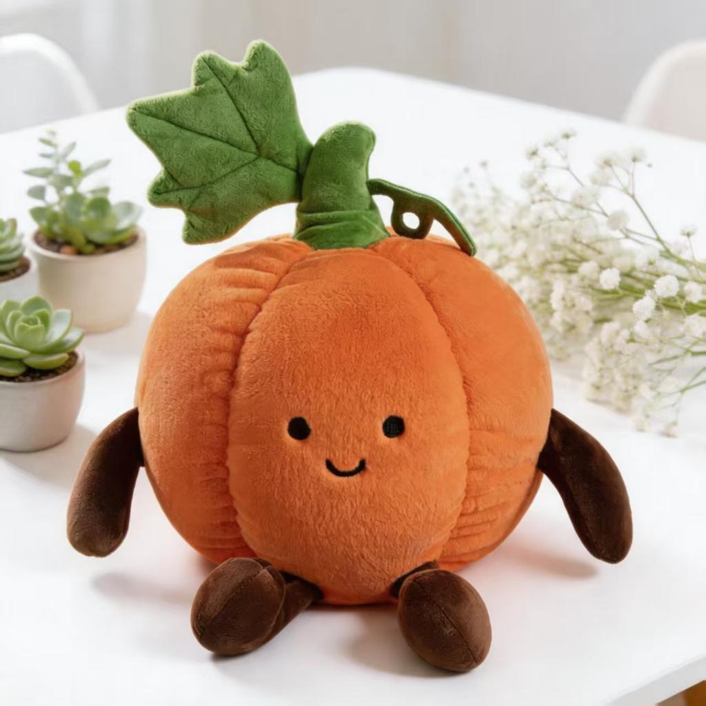 35cm Cute Mushroom Vegetable Plush Toy,Soft Carrot Broccoli Onion Corn Pumpkin Stuffed Pillow,Kawaii Plant Dolls Gifts for Kids
