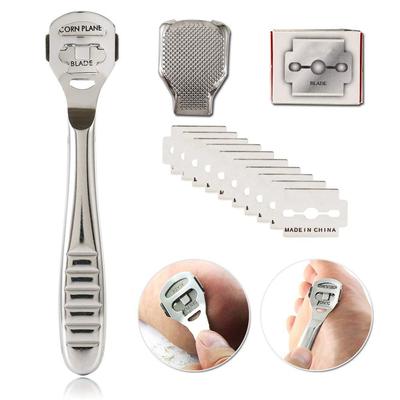 Set di strumenti per rasoio per pedicure piedi per rimozione pelle morta rasoio per calli in acciaio inossidabile Cura dei piedi