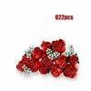 Romantic Rose Flower Bouquet Building Blocks Creative Home Desk Plant Decoration Assemble Bricks Toy