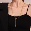 Chic Snake Head Necklace - European & American Style, Stainless Steel, Cool Street Trend Jewelry