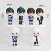 6pcs/set BLUE LOCK Isagi Yoichi Anime Figure Toys Collection Animation Model Cute Version Doll Desktop Ornaments