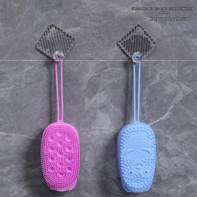 Dual-Sided Silicone Bubble Bath Brush & Back Scrubber