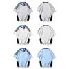 Wassup Trendy American Retro Three-Stripe Short-Sleeve T-Shirt for Men, New Thin Summer Style, Sports Casual Top
