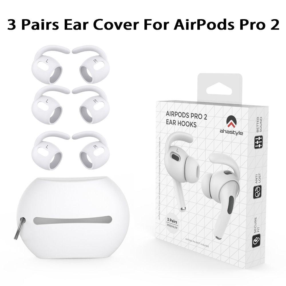 3Pairs Headphone Accessories Earplug Anti-Slip Silicone Earpods Cover Eartips EarPads Wings Hook For AirPods Pro 2