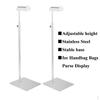 2 Pieces Adjustable Handbag Display Stand Rack Bags Purse Shelf Stainless Steel
