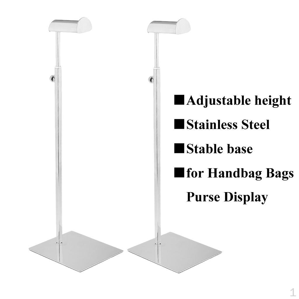 

2 штуки Регулируемая стойка-подставка для демонстрации сумок, полка для кошельков, нержавеющая сталь