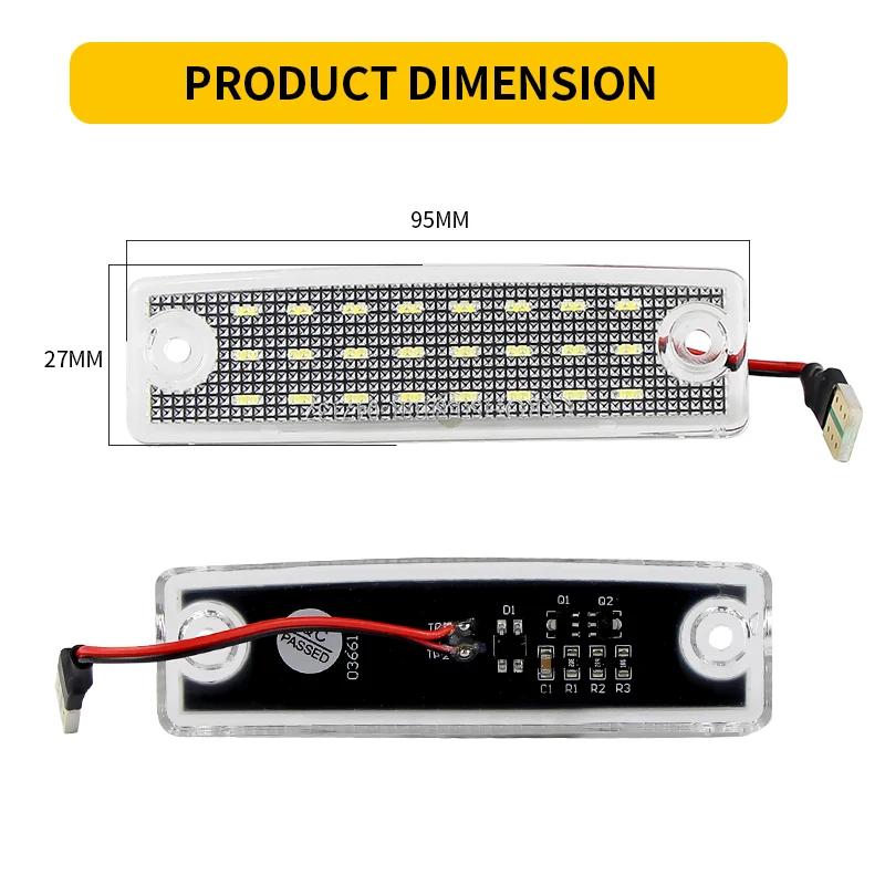 2pcs 12V No Error White LED License Plate Lights for 1996-2025 Toyota 4Runner 2008-2019 Sequoia Tail Number Plate Lamp Plug&Play