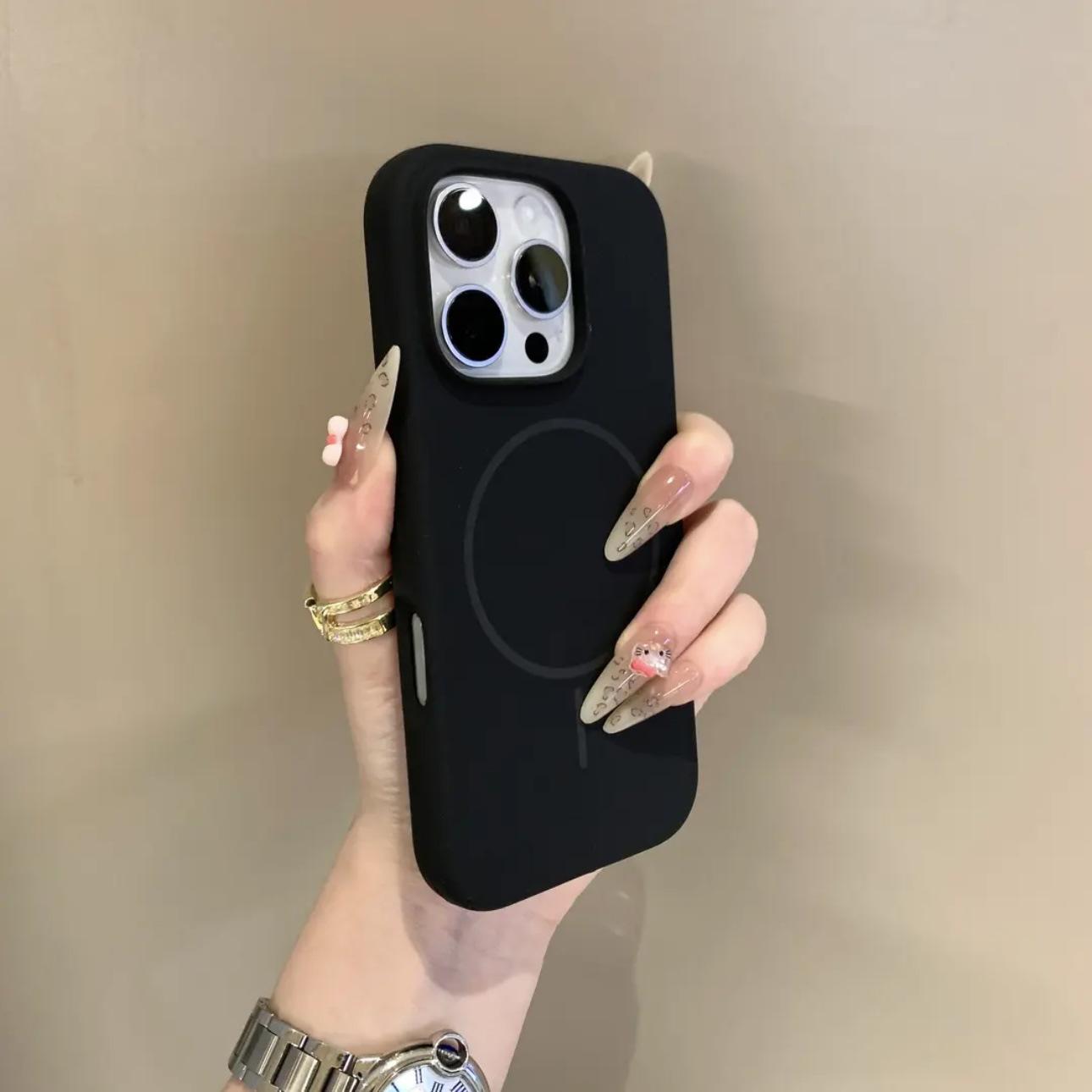 

Подходит для чехла для мобильного телефона Apple IPhone 16 Promax Новый 16 Жидкий силикон MagSaf Магнитное притяжение Полная упаковка Защита от падения iPhone 12promax