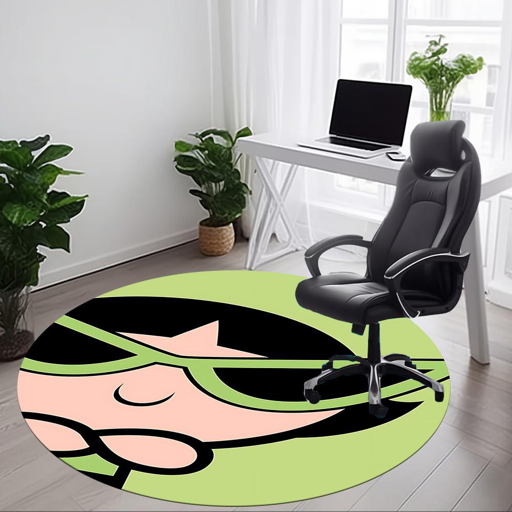 1pc Powerpuff Girls Office Round Area Rug, Under Office Chairs Bedroom Living Room Home Decor, Room Decoa1022137