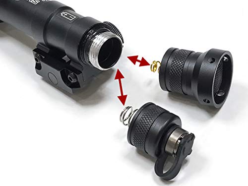 High-quality replica M600B tactical light with 450 lumens and a Japanese instruction manual and warranty.