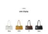 Vintage Retro Leather Baguette: High-capacity Lock Briefcase Handbag