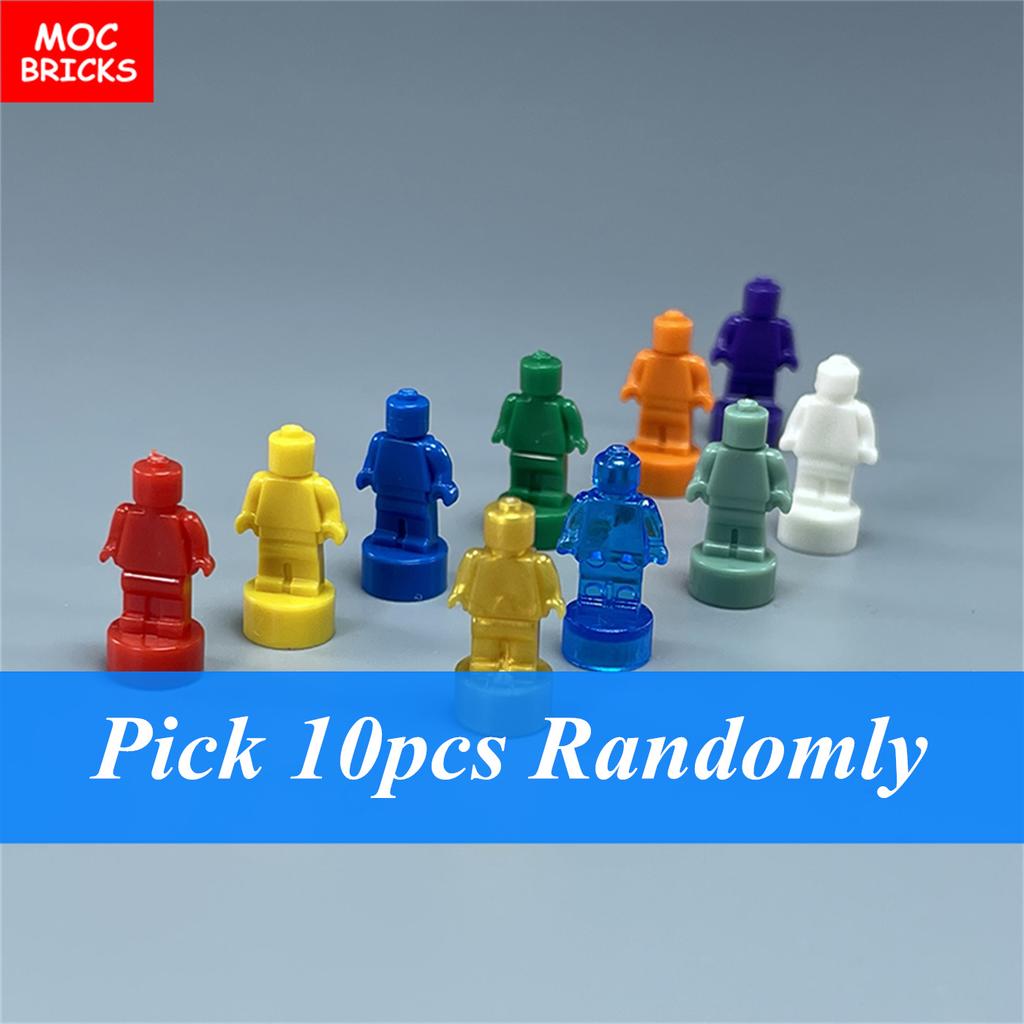 10pcs/lot MOC Bricks Figure 16478 1.8cm Mini Statue Hood Blank Model Building Blocks Custom Unprinted Dolls Kids Toys