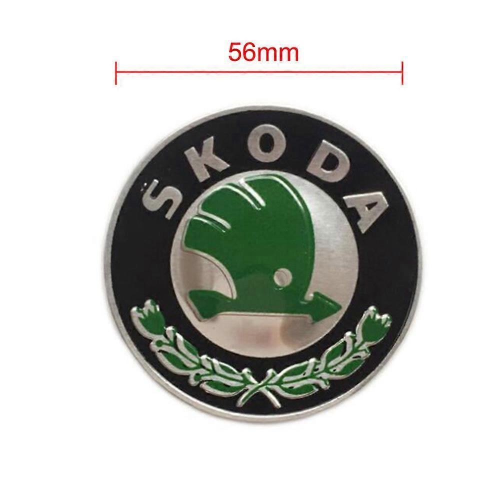 4 pz/lotto 56 mm Coprimozzo Ruota Centrale Classico Logo Freccia Verde Copertura Distintivo 4 Clip Per Skoda Octavia Superb Rapid Kodiaq Karoq