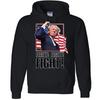 Donald Trump FIGHT  Hoodie MAGA 2024 Bullet Proof Shot USA Election Republican