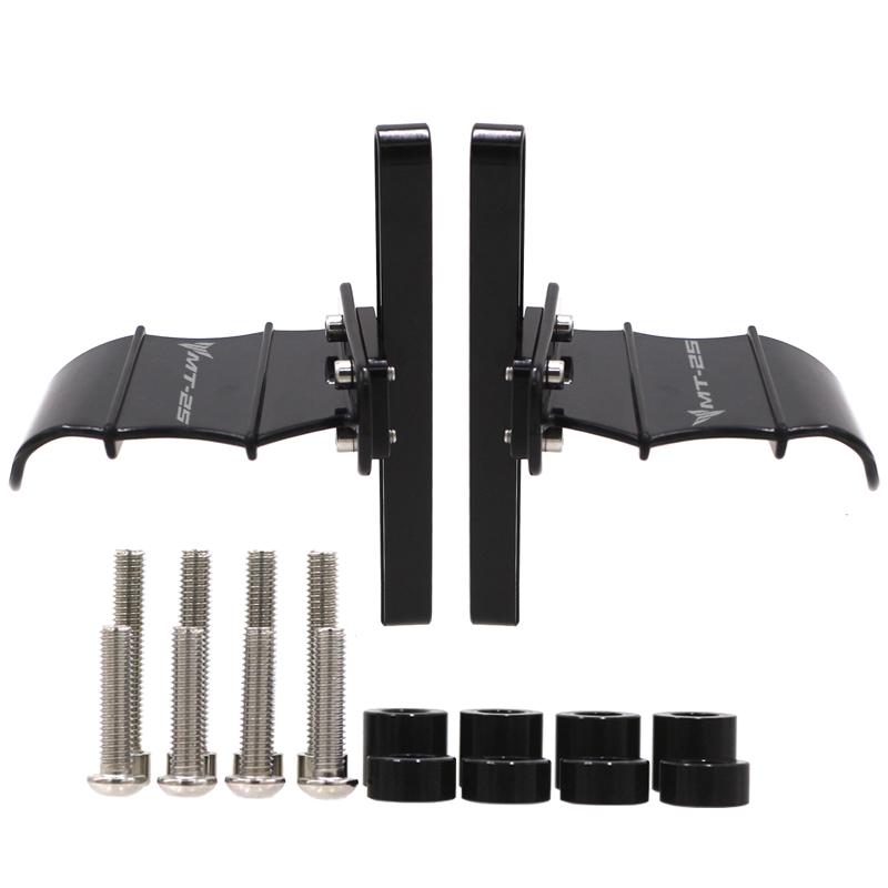 Αξεσουάρ Μοτοσυκλέτας Για YAMAHA YZF R3 R25 MT03 MT25 MT 03 25 MT-03 Μπροστινός Τροχός Σταθερό Αεροδυναμικό Πτερύγιο Πτερύγιο Νυχτερίδας Μπροστινός Τροχός