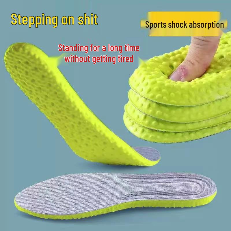 Military Training Shock-Absorbing Insoles: Sweat-Wicking, Breathable, Deodorizing, Height-Boosting for Men and Women.