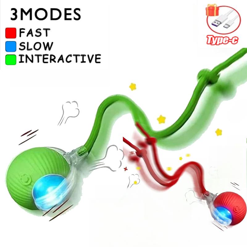 Interactive Toy for Cats Toy Automatic Rolling Ball Cat Accessories Rolling Ball Magic Ball Toys for Cat Training Imitate Mouse