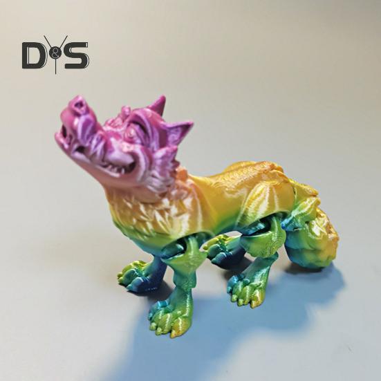 Figura de Lobo Impresa en 3D Accesorio de Fotografía Aspecto Realista Color Vibrante Estatua de Lobo Animal Juguete para Aliviar el Estrés para Adultos Niños