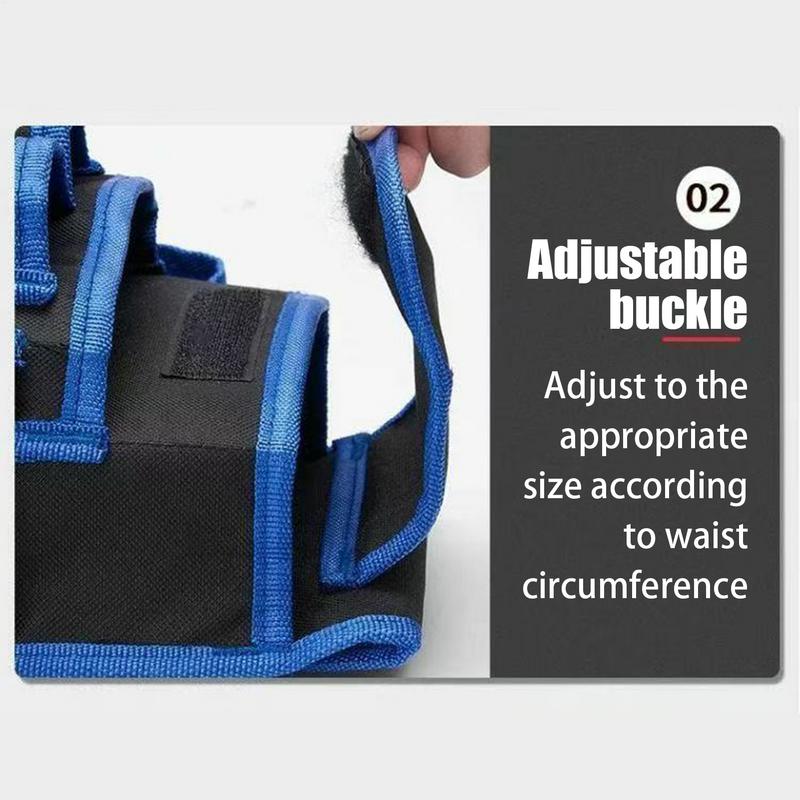 Belt Tool Pouch Adjustable Heavy Duty Oxford Tool Belt Large-Capacity Storage Pouch For Work Garden Carpentry Roofing