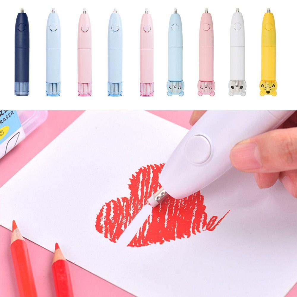 Refill Erasers Electric Eraser Multicolor Stationery For Sketch Writing Drawing
