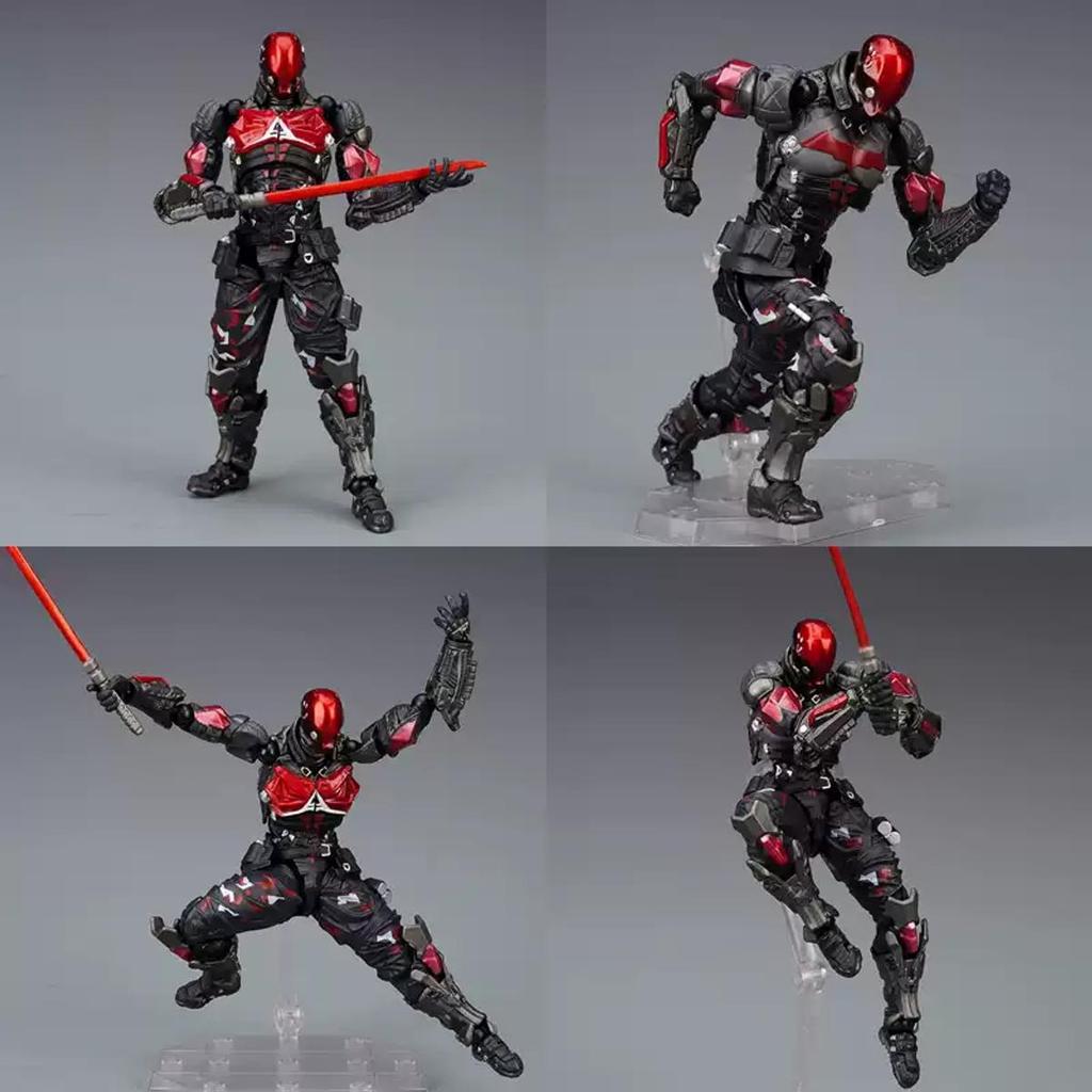 Kaiyodo Yamaguchi-style Arkham Knight Batman Figure, Articulated DC Superhero Model Soldier Figurine.