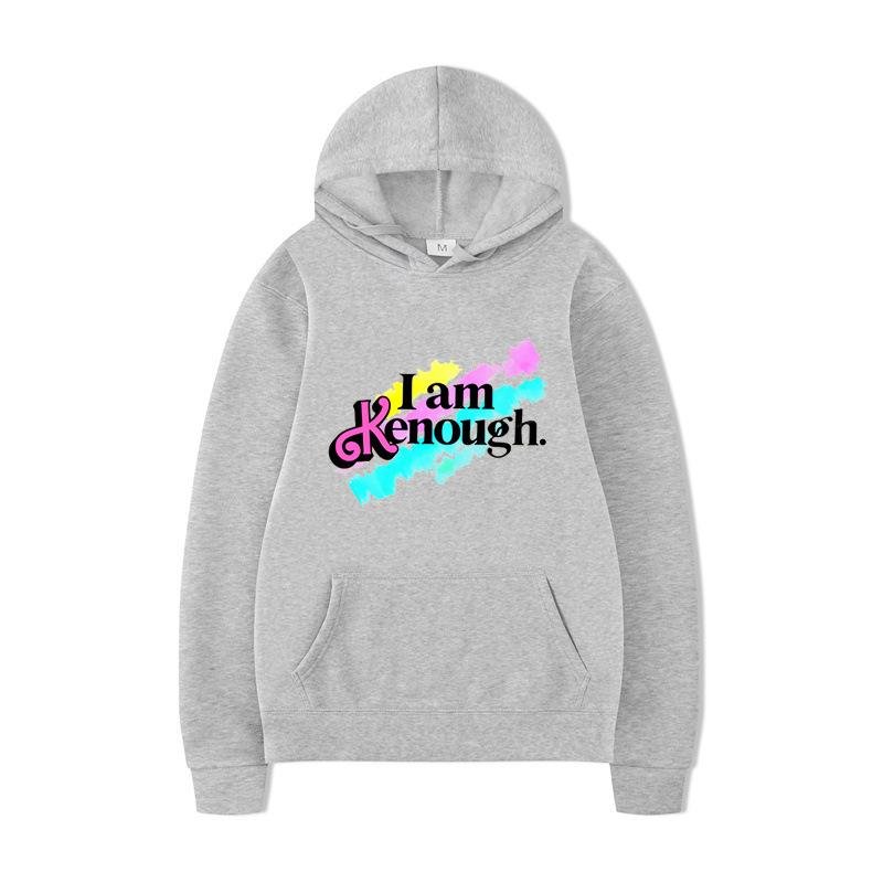 I Am Kenough Hoodies Print Fashion Sweatshirt Hip Hop Casual Unisex Autumn Winter Oversize Fleece Streetwear Tops