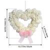 Silk Rose Flower Wreath for Home Wedding Door Decoration Heart Shaped Garlands