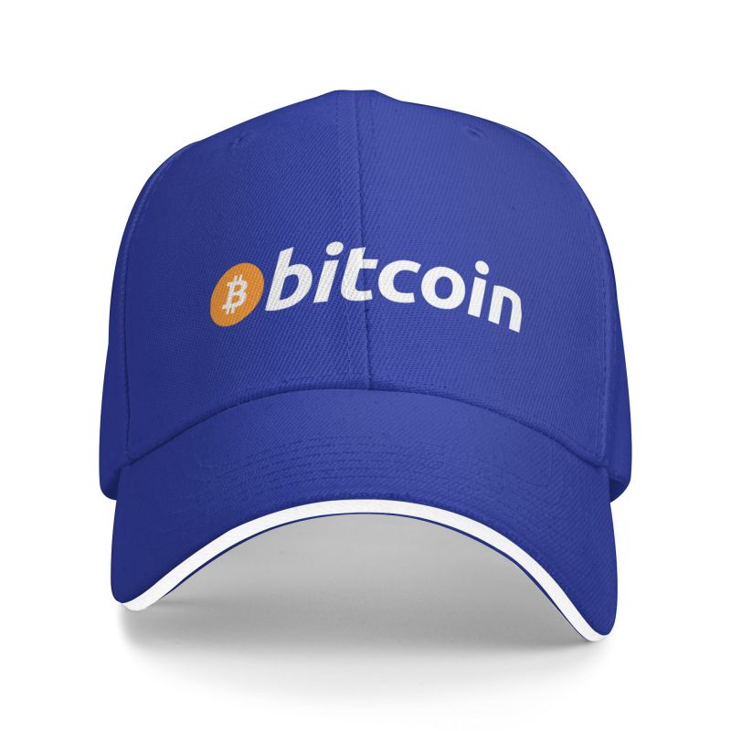 Boné de beisebol personalizado bitcoin, boné de beisebol original, proteção solar, feminino, unissex, ajustável, btc, moedas criptográficas, chapéu do pai, outono