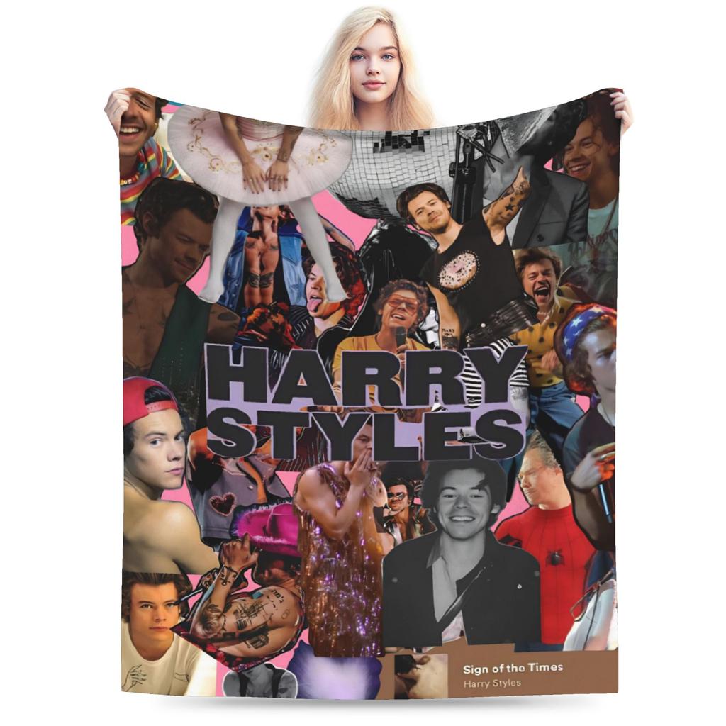 Super Soft Harryed Stylesed Kiss All the Time Throw Blanket Premium Fleece Flannel Blanket Fuzzy Plush Blankets All Season Use
