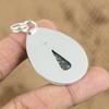 Natural Black Tektite Druzy Gemstone 925 Sterling Silver Pendant For Women
