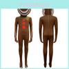 Childrens Gingerbread Man Jumpsuit Christmas Cosplay Role Play Outfit Soft Comfortable Material