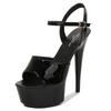 Large Size 43 New Sexy Super High Heels, Slim High Heels, Waterproof Platform Sandals, Women's Fashionable Thin Strap High Heels