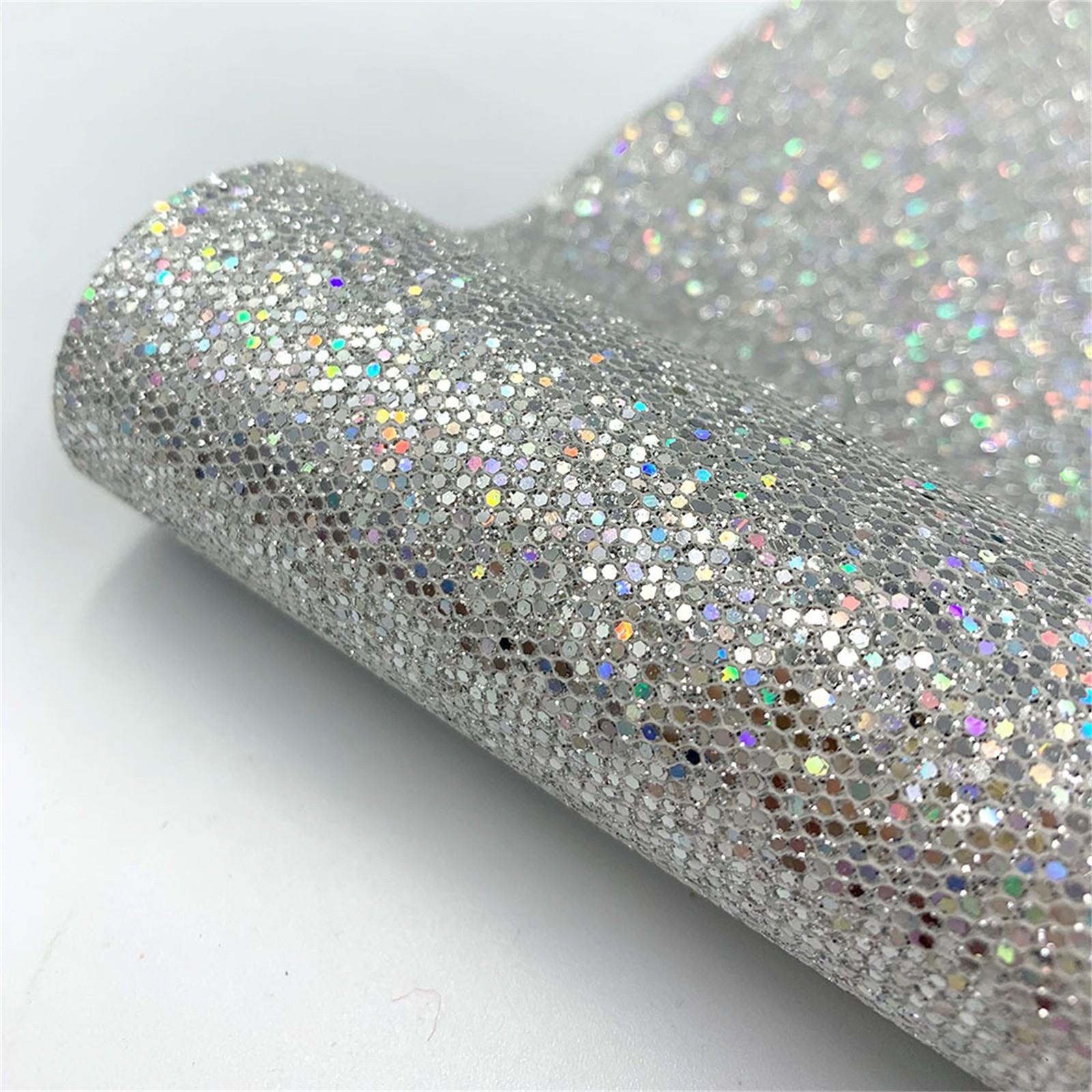 

Самоклеящийся блестящий искусственный винил из искусственной кожи с бриллиантами для обоев ручной работы, декоративных бантов L серебряный