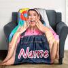 Customizable Ms Rachel1 Throw Blanket – Personalized Name, All-Season Cozy Snug Blanket, Machine Washable, Personalized Blanket